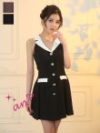 ブラック×ホワイト　モデル：せいは　身長：161cm　着用サイズ：Sサイズ