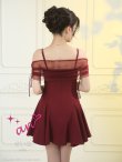 ワインレッド モデル:せいは 身長:161cm 着用サイズ:Sサイズ