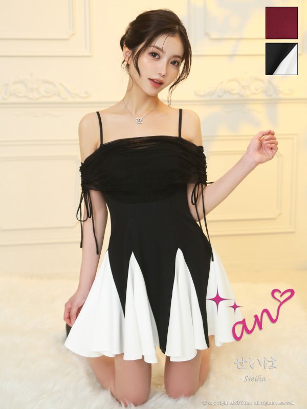 ブラックホワイト モデル:せいは 身長:161cm 着用サイズ:Sサイズ