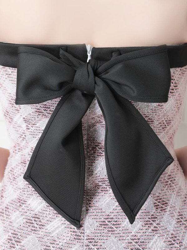 ピンクチェック　モデル：ゆめ　身長：160cm　着用サイズ：Sサイズ