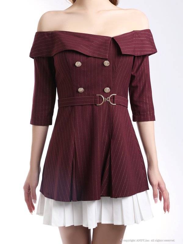 ワインレッド　モデル：るりぴ　身長：165cm　着用サイズ：Sサイズ