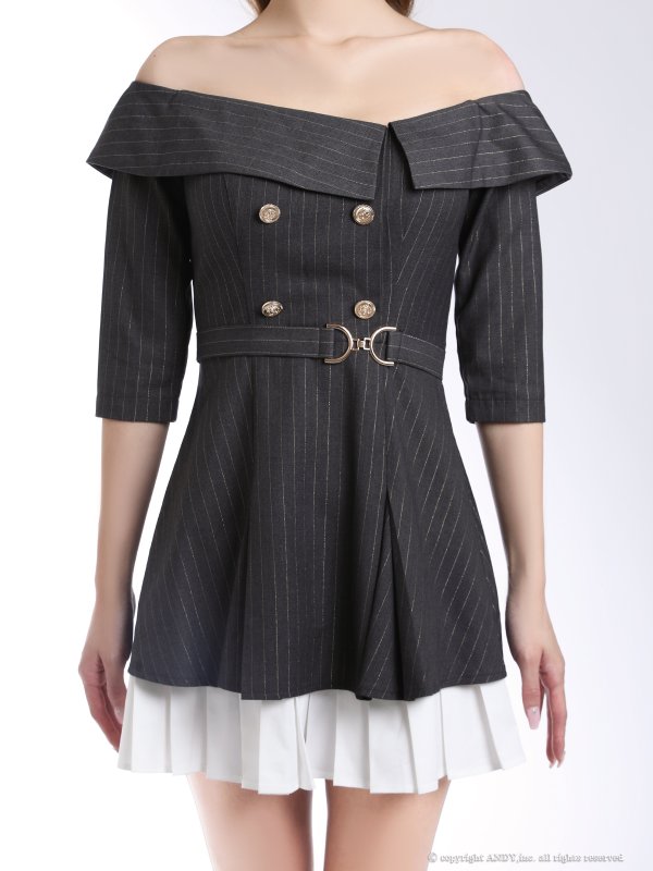 ブラックグレー　モデル：るりぴ　身長：165cm　着用サイズ：Sサイズ