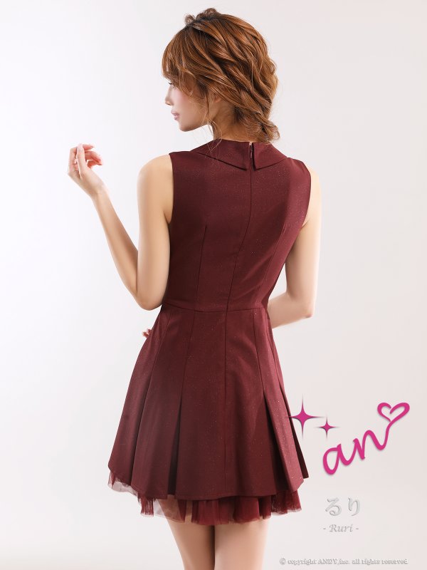 ワインレッド モデル：るりぴ　身長：165cm　着用サイズ：Sサイズ