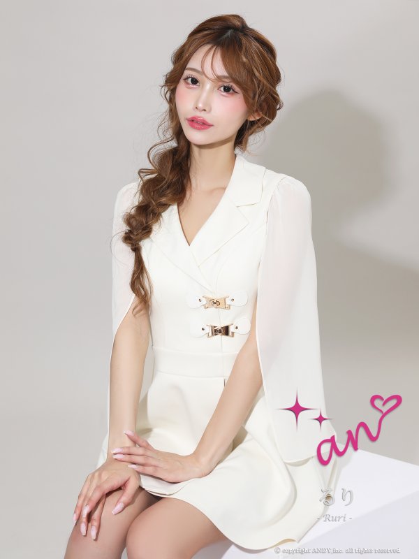 アイボリー　モデル：るりぴ　身長：165cm　着用サイズ：Sサイズ