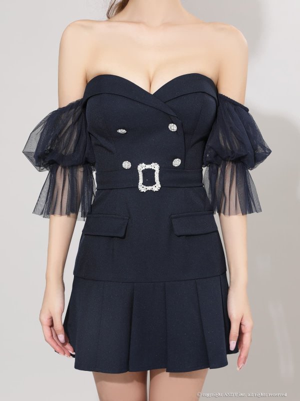 ネイビー　モデル：るりぴ　身長：165cm　着用サイズ：Sサイズ