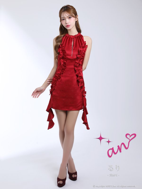 バーガンディ　モデル：るりぴ　身長：165cm　着用サイズ：Sサイズ