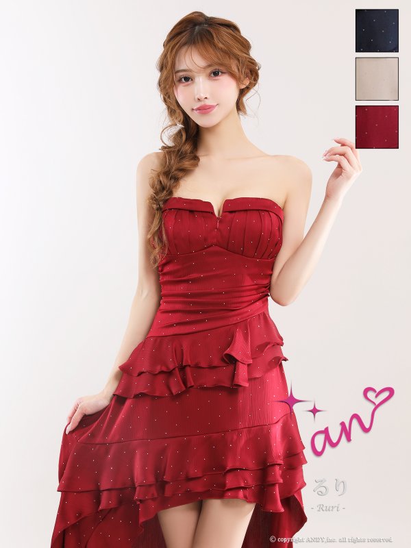 バーガンディ　モデル：るりぴ　身長：165cm　着用サイズ：Sサイズ