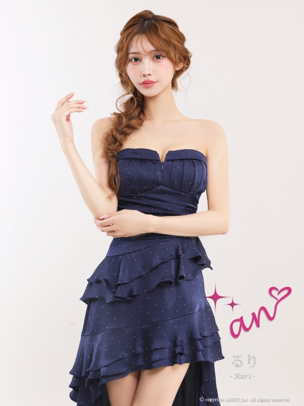 ネイビー　モデル：るりぴ　身長：165cm　着用サイズ：Sサイズ