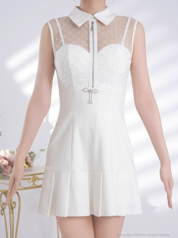 ホワイト　モデル：まりん　身長：171cm　着用サイズ：Sサイズ