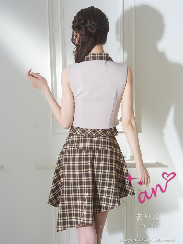 ベージュxブラウン	モデル：まりん　身長：164cm　着用サイズ：Sサイズ