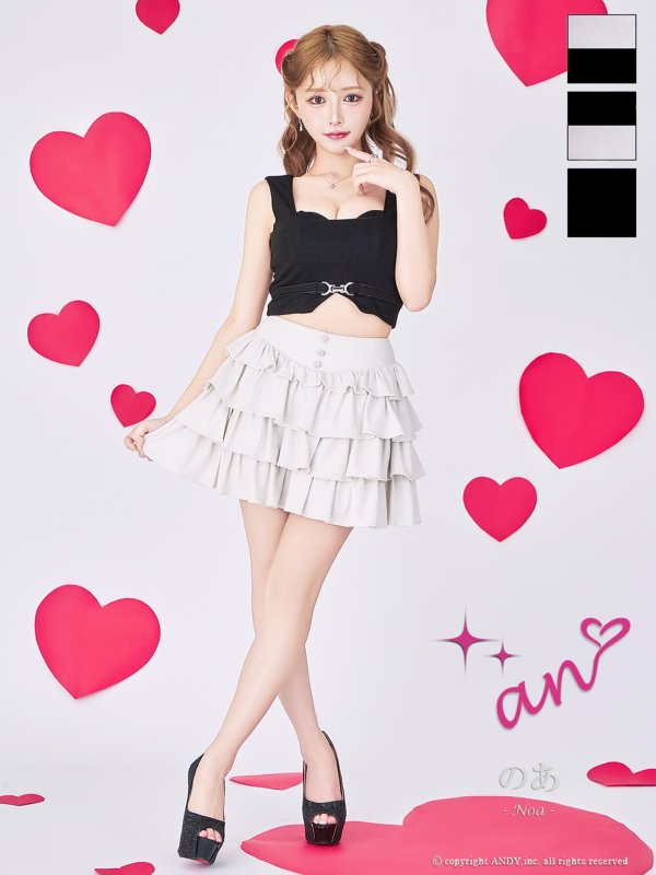 ブラックｘグレージュ　モデル：のあ　着用サイズ：Sサイズ