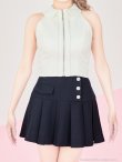 ホワイトxネイビー　モデル：のあ　着用サイズ：Sサイズ
