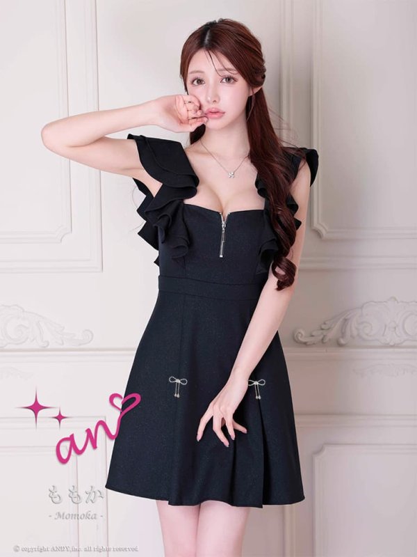 ネイビー　モデル：ももか　身長：156cm　着用サイズ：Sサイズ