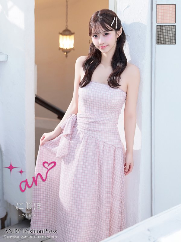 ピンク　モデル：にじほ　身長：160cm　着用サイズ：Sサイズ