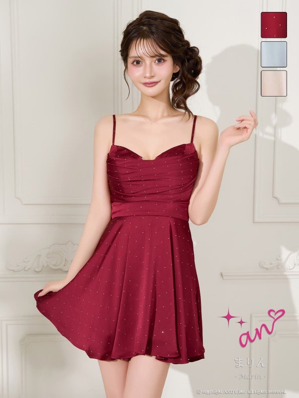 ワインレッド モデル：まりん　身長：171cm　着用サイズ：Sサイズ