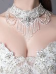 画像17: 【couture an/クチュールアン】 刺繍/ パフスリーブ/ チョーカー/ チュール/ レース/ フレア/  プリンセス/ ロングドレス/ ウエディングドレス long[OF05] (17)