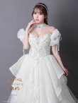 画像11: 【couture an/クチュールアン】 刺繍/ パフスリーブ/ チョーカー/ チュール/ レース/ フレア/  プリンセス/ ロングドレス/ ウエディングドレス long[OF05] (11)
