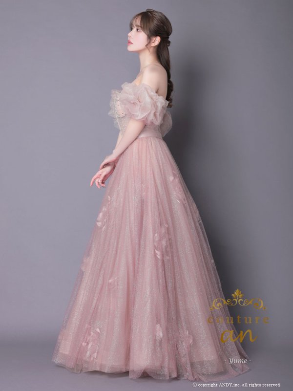 画像3: ANDY Fashion Press vol.17 掲載商品【couture an/クチュールアン】 グラデーション/ フラワー/ オフショル/ ラメチュール/ ビジュー/ フレア/ Aライン/ プリンセス/ ロングドレス/ キャバドレス long[OF05] (3)