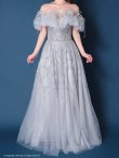 画像13: an ANDY Fashion Press 16 COLLECTION 07 ANDY Fashion Press 19掲載【couture an/クチュールアン】フェザー/ オフショル/ チュール/ ビーズ刺繍/ ラメ/ フレア/ Aライン/ プリンセス/ ロングドレス/ キャバドレス long[OF05] (13)