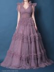画像6: 【couture an/クチュールアン】ショルダーリボン/ レース/ チュール/ フリル/ Aライン/ プリンセス/ カラードレス/ ロングドレス/ キャバドレス long[OF05] (6)