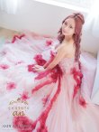 画像5: 【couture an/クチュールアン】立体フラワー/ フェザー/ チュール/ ビーズ刺繍/ レース/ フレア/ Aライン/ プリンセス/ ロングドレス/ キャバドレス long[OF05] (5)