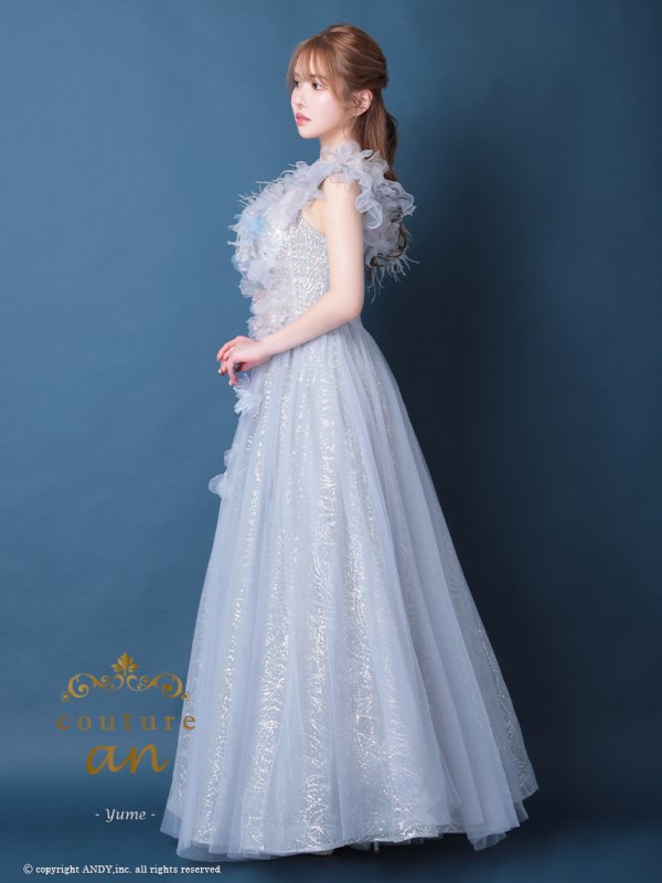 画像4: ANDY Fashion Press vol.18【couture an/クチュールアン】立体フラワー/ フェザー/ チュール/ ラメ/ フレア/ Aライン/ プリンセス/ ロングドレス/ キャバドレス long[OF05] (4)