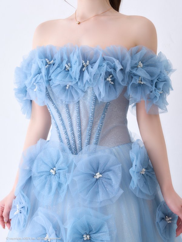 ブルー モデル：ゆめ　身長：160cm　着用サイズ：S(XS〜M)サイズ