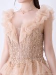 画像14: 【couture an/クチュールアン】オフショル/ フリル/ ビジュー/ シフォン/ フレア/ Aライン/ プリンセス/ ロングドレス/ キャバドレス long[OF05] (14)