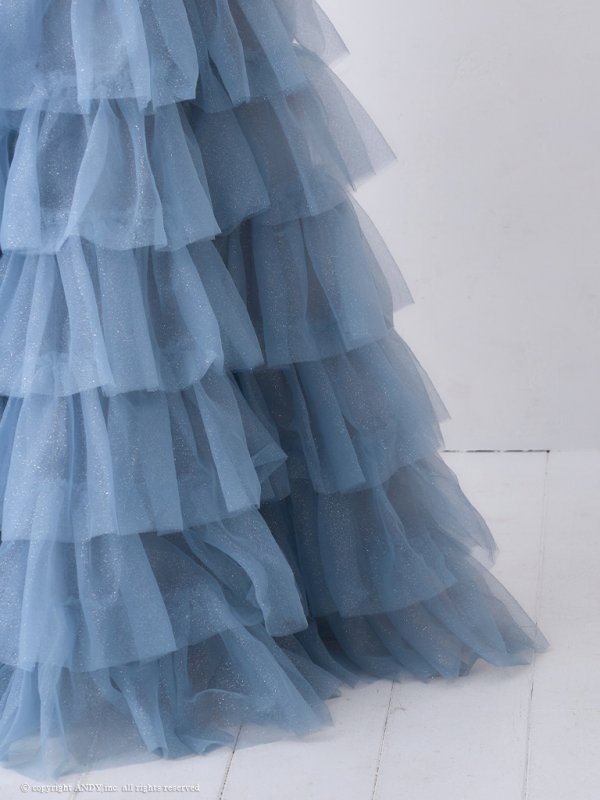 画像7: 【couture an/クチュールアン】オフショル/ フリル/ ビジュー/ シフォン/ フレア/ Aライン/ プリンセス/ ロングドレス/ キャバドレス long[OF05] (7)