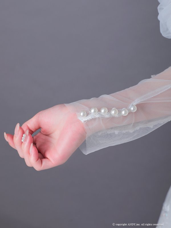 画像8: 【couture an/クチュールアン】アメスリ/ レース/ 袖あり/ スパンコール/ ビーズ/ 刺繍/ ロングスリーブ/ オフショル/ Aライン/ プリンセス/ ロングドレス/ キャバドレス long[OF05] (8)