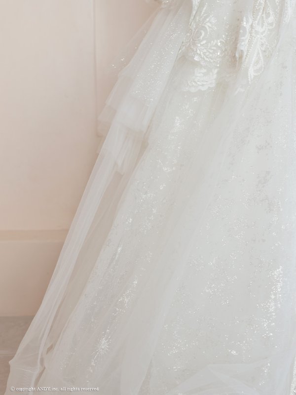 画像23: 【couture an/クチュールアン】レース/ チュール/ オフショルダー/ プリンセス/ エレガント/ ロングドレス/ ビーズ装飾/ ゴージャス/ パーティードレス/ シアー/キャバドレス long[OF05] (23)