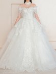 画像19: 【couture an/クチュールアン】レース/ チュール/ オフショルダー/ プリンセス/ エレガント/ ロングドレス/ ビーズ装飾/ ゴージャス/ パーティードレス/ シアー/キャバドレス long[OF05] (19)