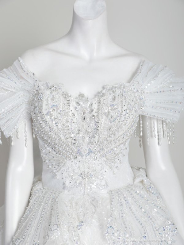 画像13: 【couture an/クチュールアン】スパンコール/ チュール/ ビジュー/ オフショルダー/ プリンセス/ エレガント/ ゴージャス/ ロングドレス/ ラグジュアリー/ キャバドレス long[OF05] (13)