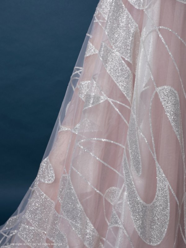 画像9: 【couture an/クチュールアン】フェザー/ オフショル/チュール/ ピンクベージュ/ シアー/ Aライン/ ロングドレス/ エレガント/ フェミニンパーティードレス/ キャバドレス long[OF05] (9)