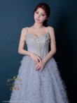 画像5: 【couture an/クチュールアン】フェザー/ ビーズ/ スパンコール/ コルセットデザイン/ ライトブルー/ プリンセスライン/ ロングドレス/ エレガント/ ラグジュアリー/ キャバドレス long[OF05] (5)