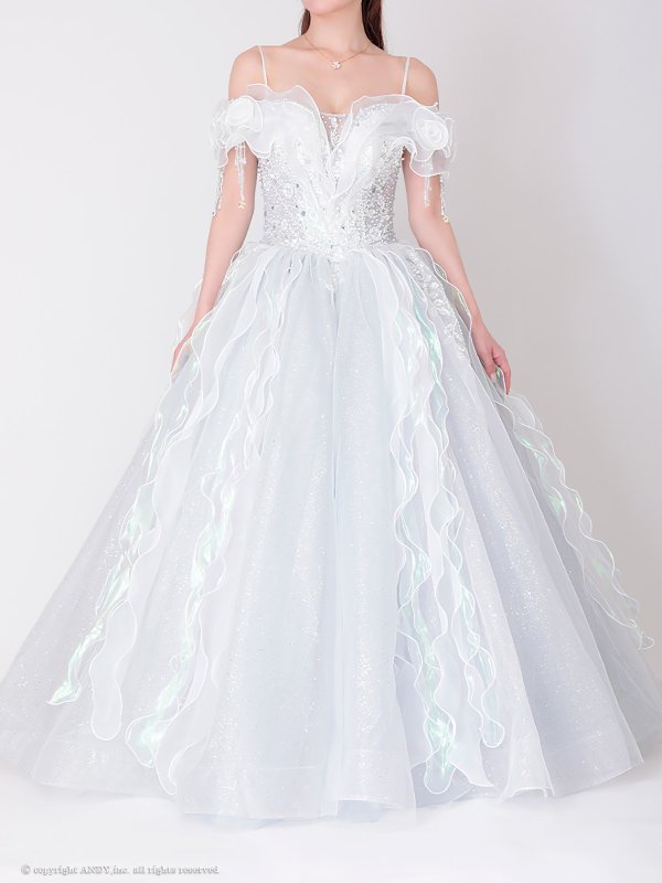 ホワイトブルー モデル：ゆめ　身長：160cm　着用サイズ：S(XS〜M)サイズ