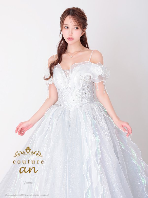 ホワイトブルー モデル：ゆめ　身長：160cm　着用サイズ：S(XS〜M)サイズ