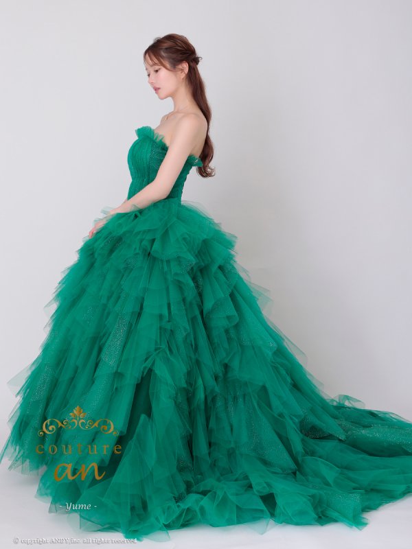 グリーン モデル：ゆめ　身長：160cm　着用サイズ：S (XS〜M)サイズ