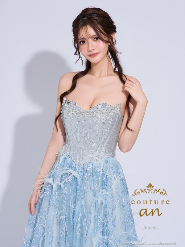 ブルー　モデル：まりん　身長：171cm　着用サイズ：Sサイズ(XS-M)