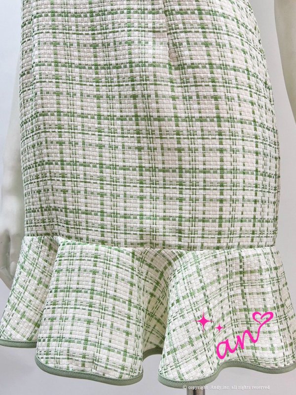 画像19: 【an/アン】マーメイド/ ツイード/ フロントジップ/ ゴールドバックル/ チェーンモチーフ/ ビスチェ/ フリル/ ミニドレス/ キャバドレス[OF05] (19)