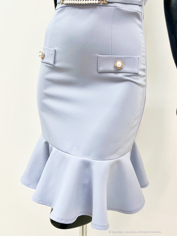 画像36: 【LIMITED SALE開催中！! 11月11日より順次発送予定】【an /アン】マーメイド/ フリル/ レース切り替え/ パール/ ノースリーブ/ ミニドレス/ キャバドレス[OF05] (36)