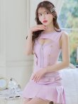 画像14: XSサイズあり【an /アン】カットアウト/ ボタン/ フロントジップ/ ノースリーブ/ セットアップ/ Aライン/ 裾プリーツ/ ミニドレス/ キャバドレス[OF05] (14)