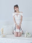 画像12: XSサイズあり【an /アン】 リボンモチーフ/ オフショルダー/ バストジップ/ キャミソール/ バイカラー/ タイト/ ミニドレス/ キャバドレス[OF05] (12)