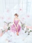 画像14: 【ひめか/関西コレクション着用】【couture an/クチュールアン】 グラデーション/ ティアード/ チュール/ レース/ フレア/  キャミソール/ ラメ/ Aライン/ ロングドレス/ カラードレス long[OF05] (14)
