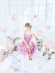 画像11: 【関西コレクション着用】【couture an/クチュールアン】 グラデーション/ ティアード/ チュール/ レース/ フレア/  キャミソール/ ラメ/ Aライン/ ロングドレス/ カラードレス long[OF05] (11)