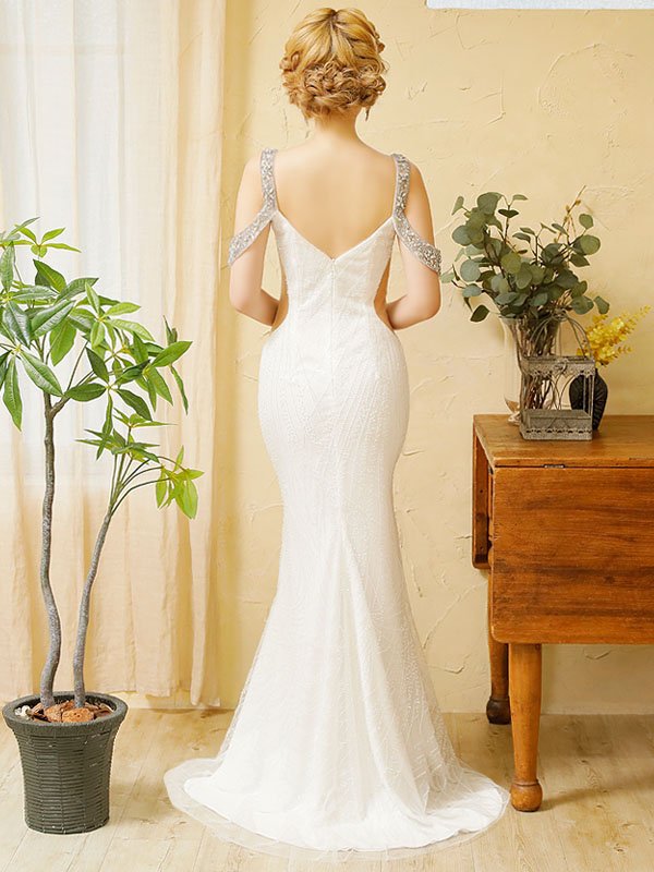 画像9: 【ANGEL R PREMIUM/エンジェルアールプレミアム】スパンコール/ レース/ オープンショルダー/ ビジュー/ マーメイド/ ロング/ キャバドレス long[OF2] (9)