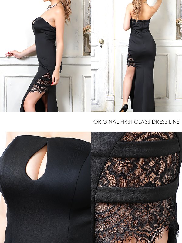 画像7: 【ANGEL R/エンジェルアール】スリット/ レースデザイン/ タイト/ ロングドレス/ キャバドレス long[OF2] (7)