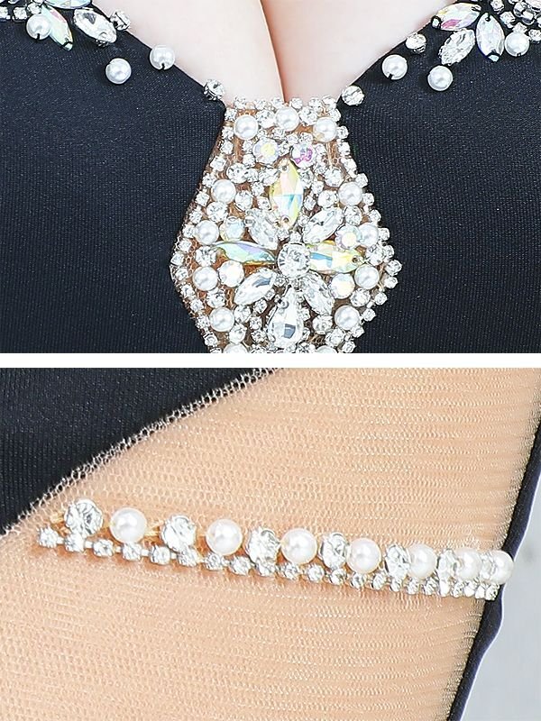 画像7: 訳あり商品☆破れあり☆【ANGEL R/エンジェルアール】バストビジュー/ レース/ バックシースルー/ タイト/ ミニドレス/ キャバドレス[OF2] (7)