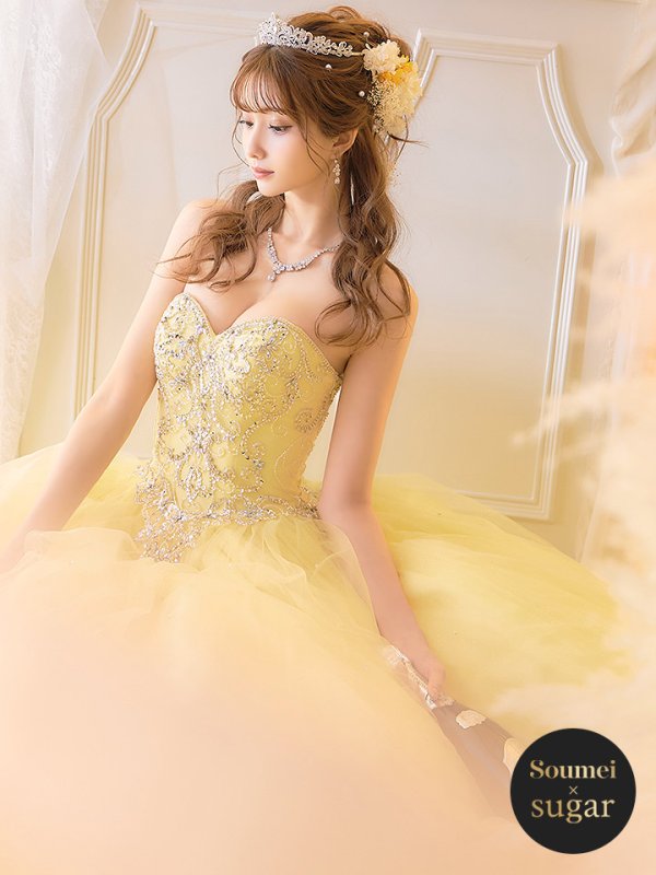 画像4: 【ひめか / 関西コレクション着用】【ANGEL R/エンジェルアール】ベア/ プリンセス/ ラメ/ ロング/ キャバドレスlong[OF2] (4)