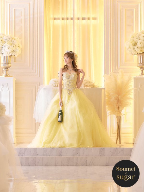 画像5: 【ひめか / 関西コレクション着用】【ANGEL R/エンジェルアール】ベア/ プリンセス/ ラメ/ ロング/ キャバドレスlong[OF2] (5)